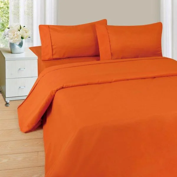 Floral - printed duvet covers for a romantic and feminine touchDuvet Cover Set Orange Egyptian Cotton 1000TC - All Sizes