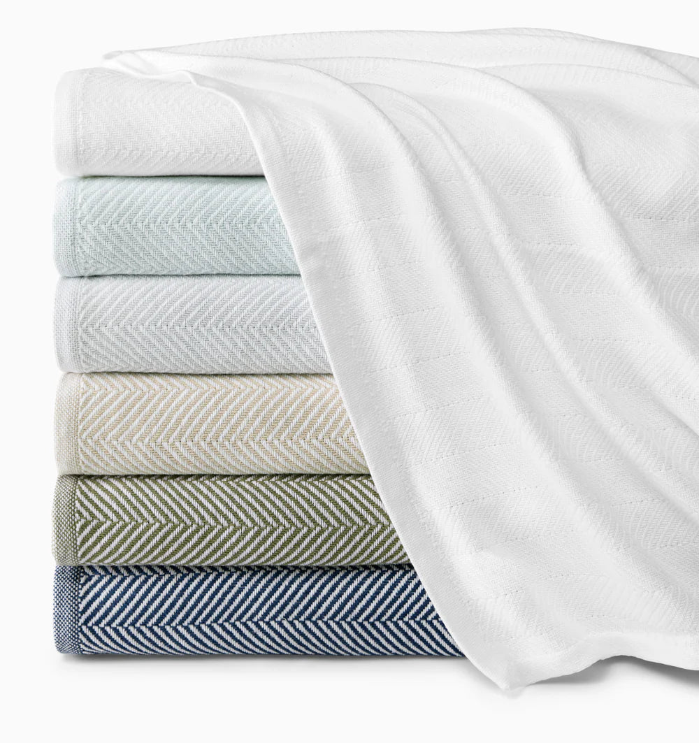 Synthetic fiber blend blankets for a budget - friendly choiceCamilo Herringbone Cotton Blanket