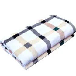 Bamboo fiber blankets with natural antibacterial propertiesCheckered Flannel Blanket (200 x 220cm) Natural