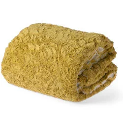 Synthetic fiber blend blankets for a budget - friendly choiceCosy Rose Lemon Beige Throw Blanket (160 x 160cm)