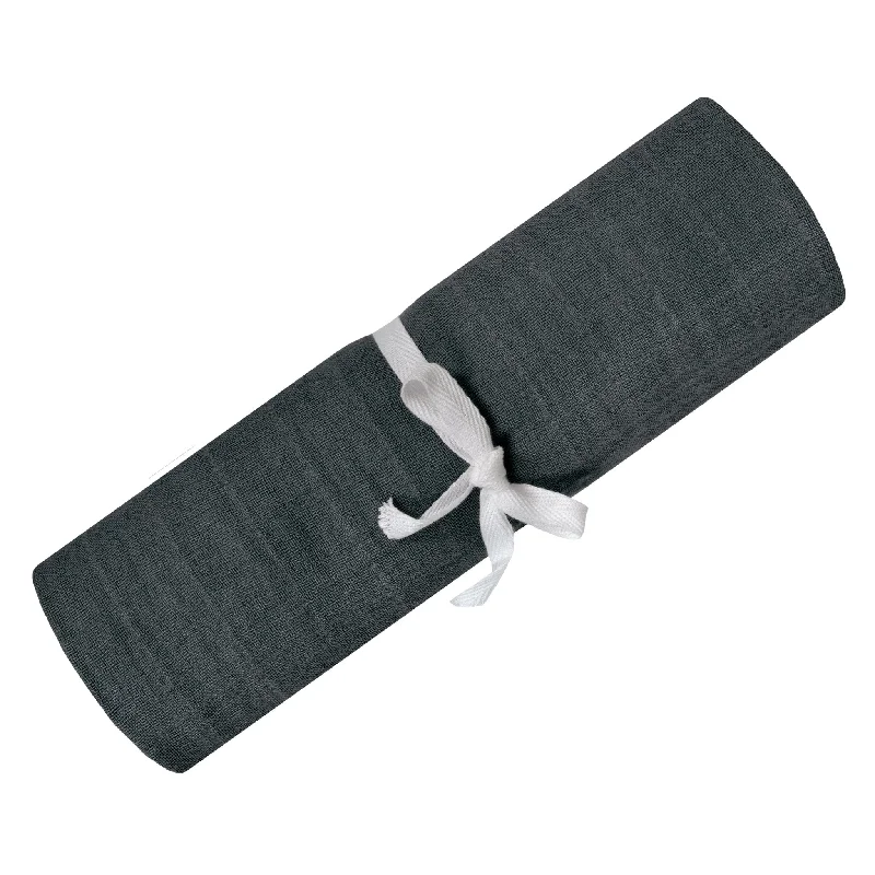 Synthetic fiber blend blankets for a budget - friendly choiceCotton muslin swaddle - Charcoal