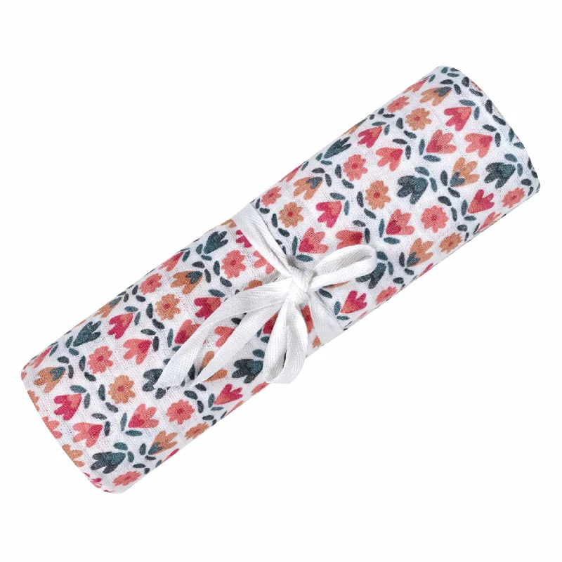 Wool blankets with natural warmth and insulationCotton muslin swaddle - Floral