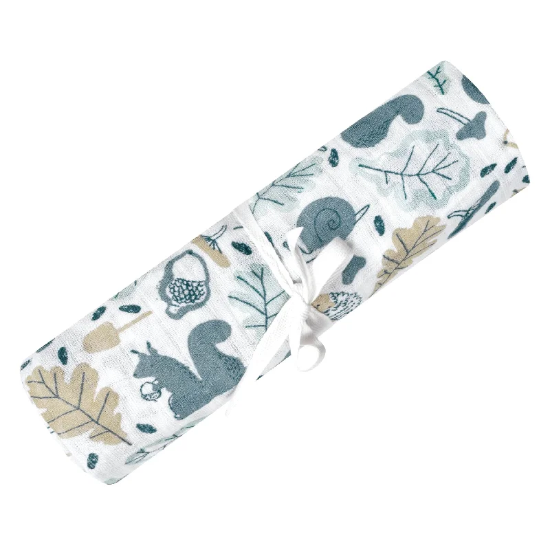 King - size blankets to cover large beds comfortablyCotton muslin swaddle - Forest