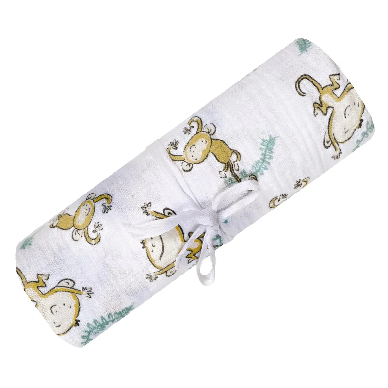 Mohair blankets with a unique sheen and softnessCotton muslin swaddle - Monkeys | Partnership