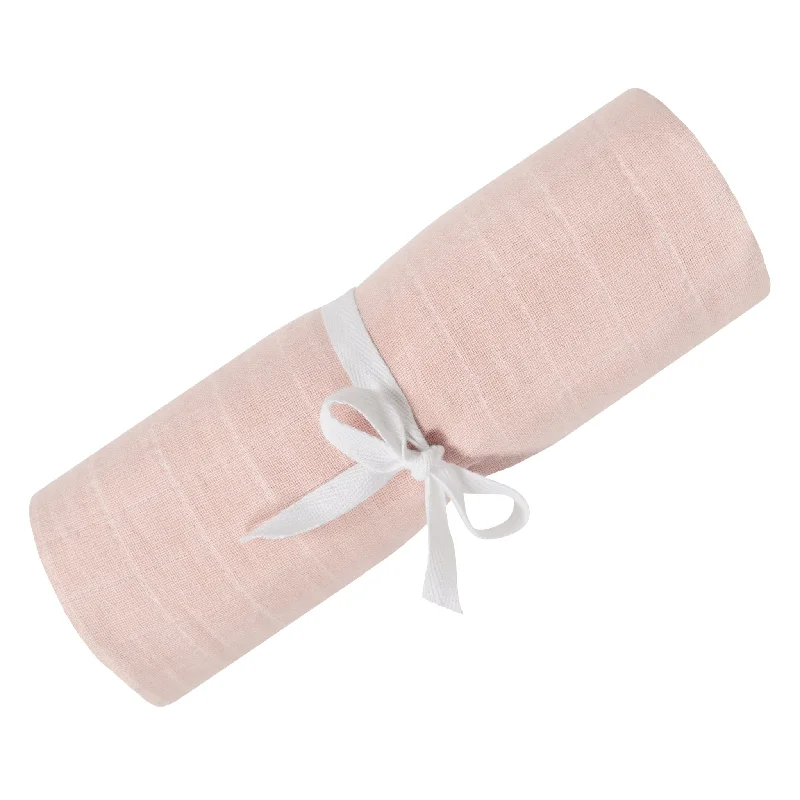 Bamboo fiber blankets with natural antibacterial propertiesCotton muslin swaddle - Pink