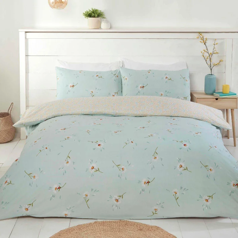 Jersey cotton duvet covers for a stretchy and comfortable fitDaisy Floral Duvet Cover Set