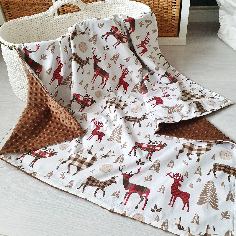 King - size blankets to cover large beds comfortablyDeers Minky blanket