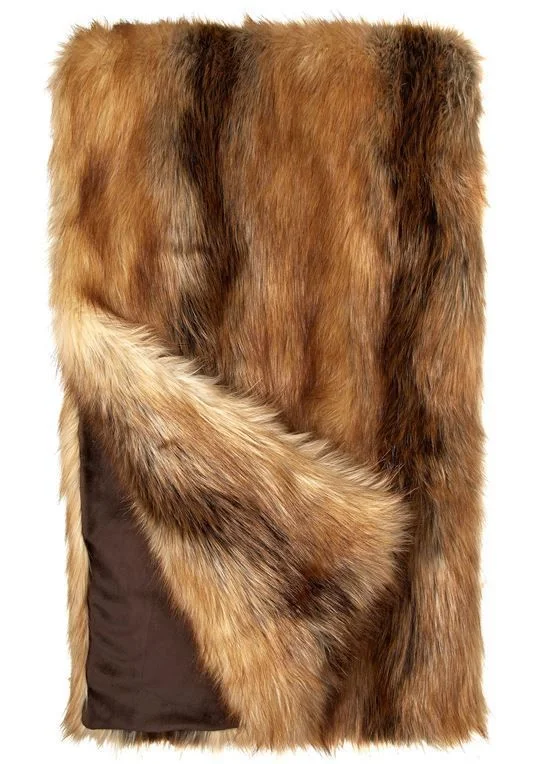 Chenille blankets with a thick and fuzzy textureLuxury New Limited Edition Red Fox Throw