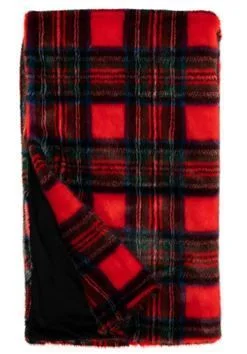 Wool blankets with natural warmth and insulationNew Holiday Edition Red Plaid Throw