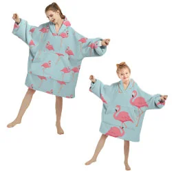 King - size blankets to cover large beds comfortablyFlamingo Dance Hoodie Blanket (Adult or Teen)