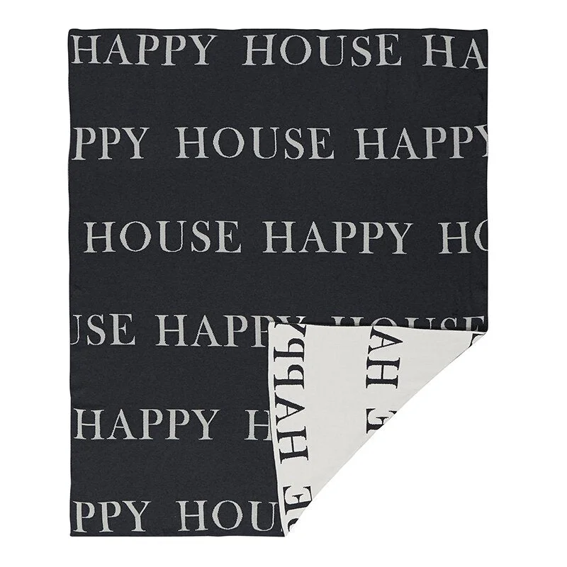 Silk blankets with a smooth and elegant touchHappy House Reversible Throw