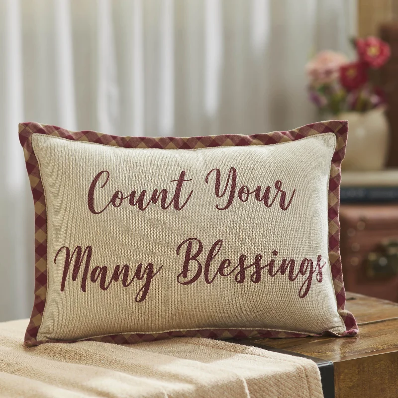 Square Pillows for Modern Home DecorHarvest Blessings Count Your Many Blessings Pillow 9.5x14