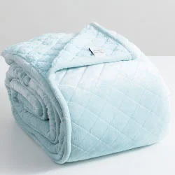 King - size blankets to cover large beds comfortablyHeston 480GSM Ultra Soft Velvet Sherpa Blue Blanket