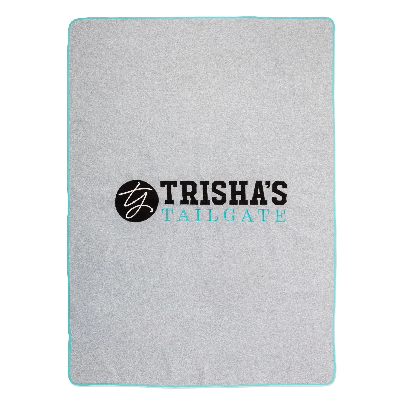 Microfiber blankets that are durable and easy to care forImax Worldwide Home TY Tailgate Soft Blue Embroidered Sweatshirt Blanket