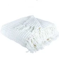 Wool blankets with natural warmth and insulationJetty White Waffle Throw (150 x 200cm)