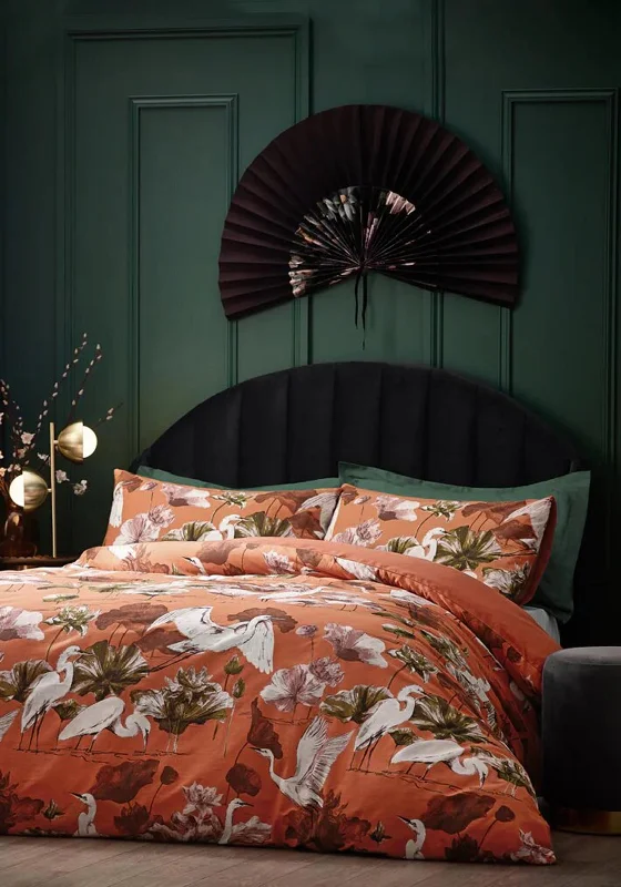 Paisley - printed duvet covers for an exotic and elegant appearanceFurn Wylder Kushiro Duvet Cover Set, Coral