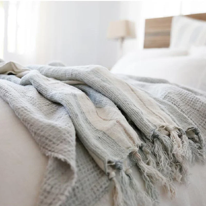 Mohair blankets with a unique sheen and softnessLaguna Throw by Pom Pom at Home