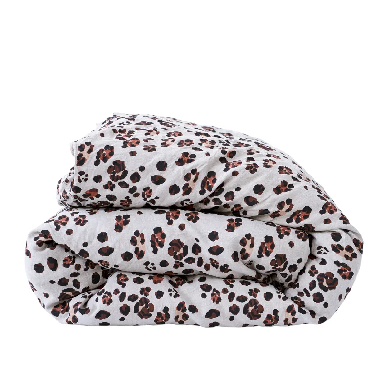 Duvet covers that work well with memory - foam mattresses for added comfortLeopard Duvet Cover