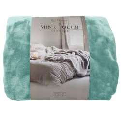 Synthetic fiber blend blankets for a budget - friendly choiceMink Touch Jade Mist Blanket