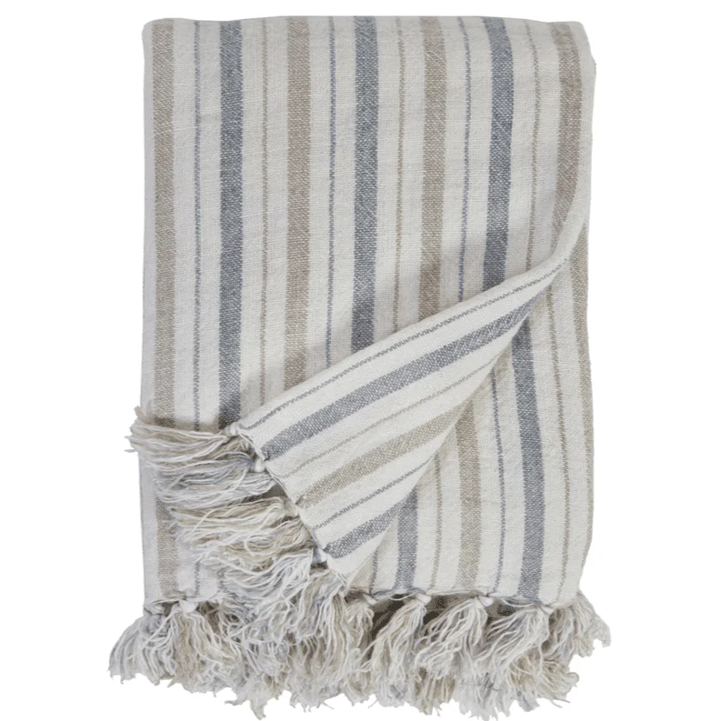 Wool blankets with natural warmth and insulationNaples Oversized Throw by Pom Pom at Home