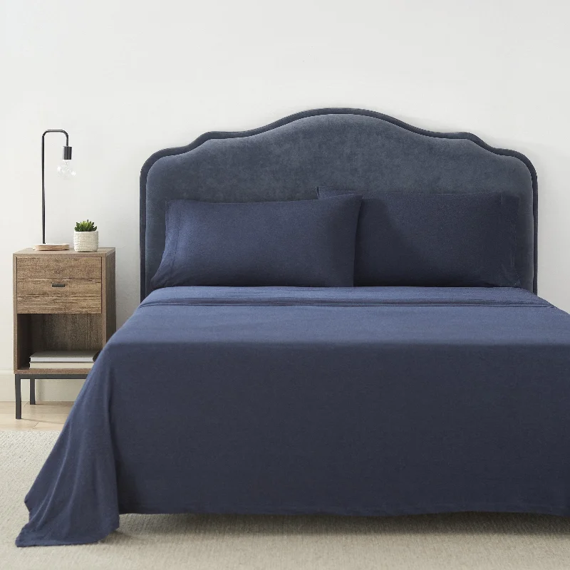 Hypoallergenic duvet covers for allergy - prone individualsJersey Bedding Bundle - Navy