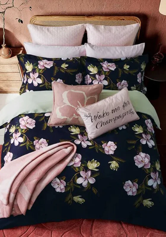 Moisture - wicking duvet covers to prevent night sweatsTed Baker Opal Floral Duvet Cover Set, Navy