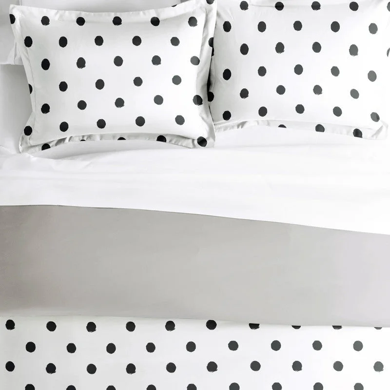 Hypoallergenic duvet covers for allergy - prone individualsPainted Polkadot Light Gray Reversible Pattern Duvet Cover Set Ultra Soft Microfiber Bedding