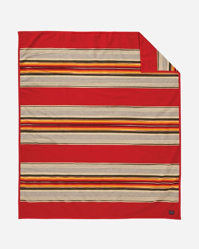 Mohair blankets with a unique sheen and softnessSerape Scarlet Blanket