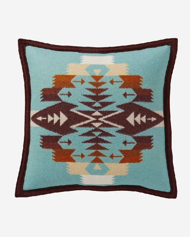 Wool blankets with natural warmth and insulationChief Joseph Aqua Throw Pillow