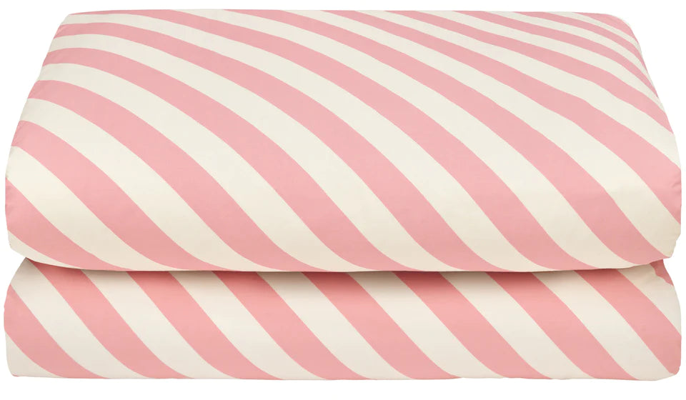 Flannel duvet covers for warmth in cold weatherPeony Stripe Duvet Cover