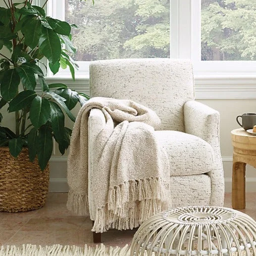 Recycled polyester blankets for an eco - conscious optionPine Cone Hill Boucle Indoor/Outdoor Throw