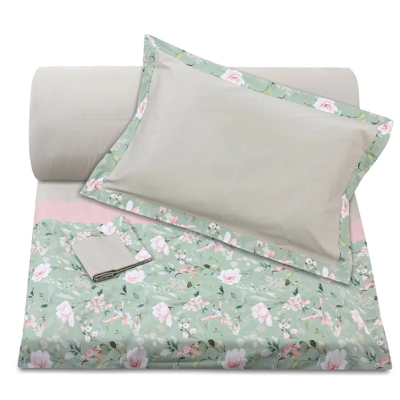 Oversized duvet covers that drape beautifully over the sides of the bed for a luxurious lookPink Hummingbird Duvet + Pillowcases