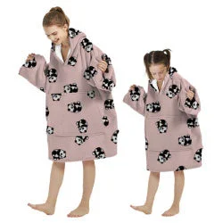 Synthetic fiber blend blankets for a budget - friendly choicePink Panda Hoodie Blanket