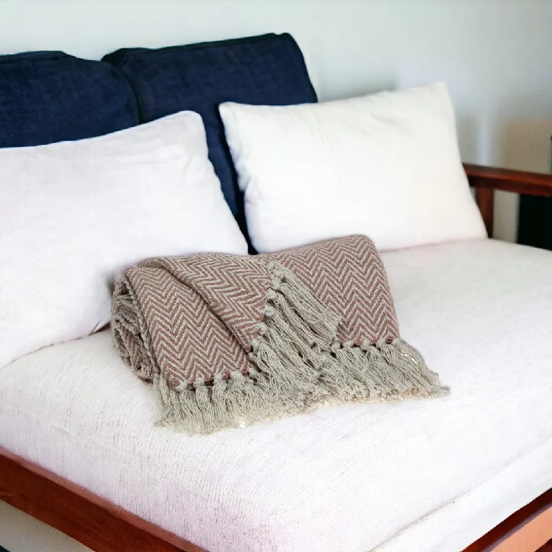 Microfiber blankets that are durable and easy to care forPink Woven Cotton Solid Color Reversable Throw