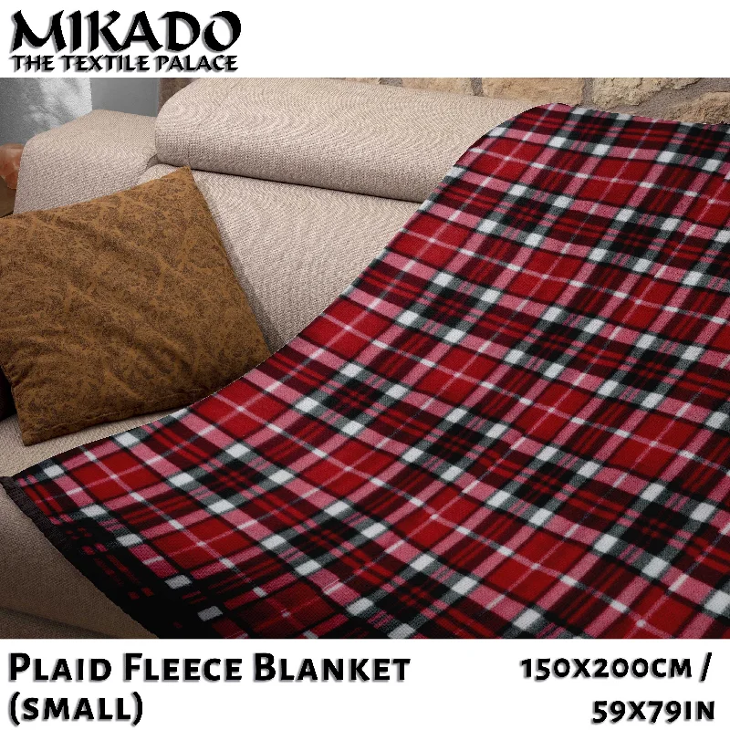 Cotton blankets for breathability and a lightweight feelPlaid Flannel Throw Blanket