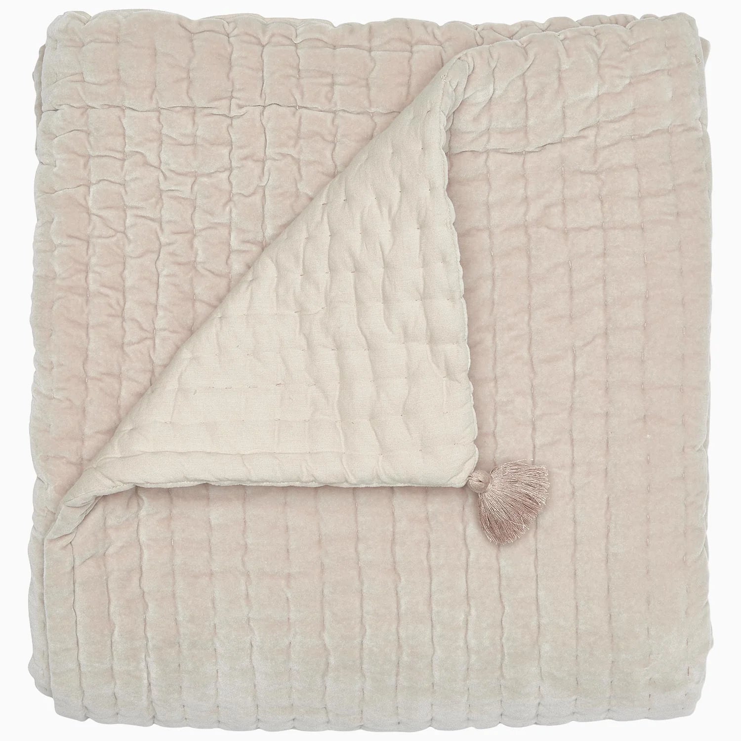 Synthetic fiber blend blankets for a budget - friendly choiceHand Stitched Quilted Velvet Throw