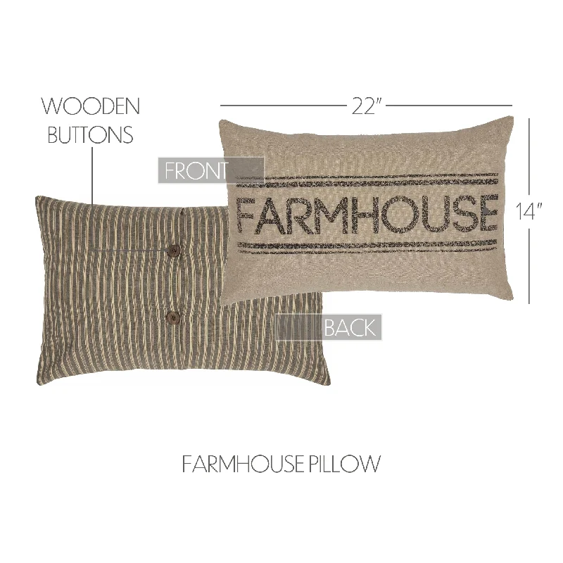 Decorative Pillows for Living Room MakeoverSawyer Mill Charcoal Farmhouse Pillow 14x22