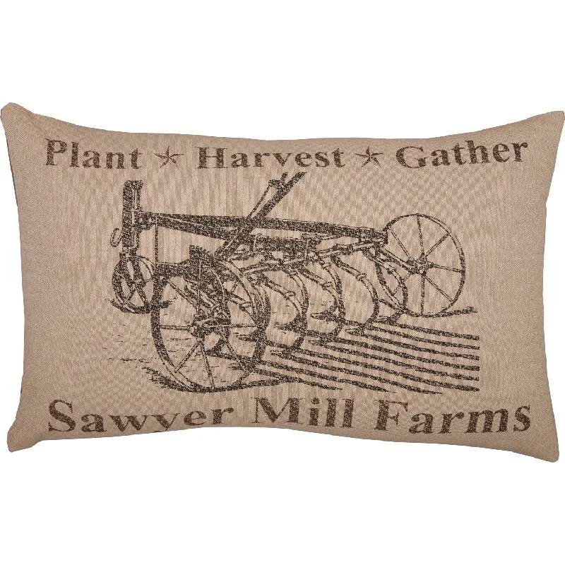 Round Pillows for Boho-Style InteriorsSawyer Mill Charcoal Plow Pillow 14x22