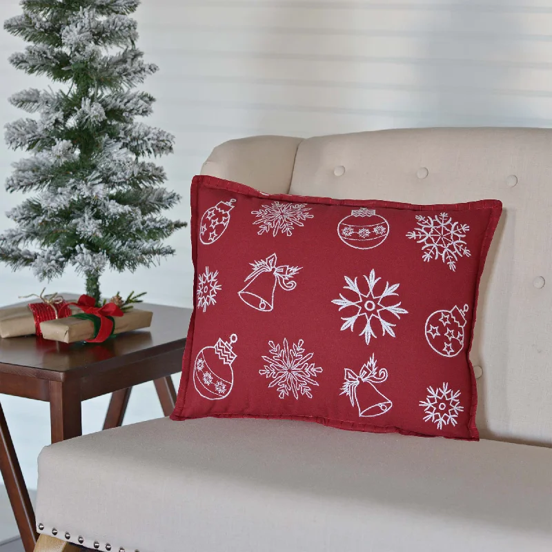 Velvet Pillows for a Touch of EleganceSnow Ornaments Pillow 14x18