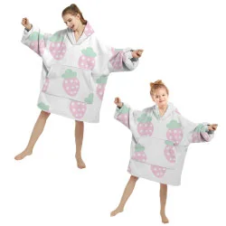 Microfiber blankets that are durable and easy to care forStrawberry With Cream Hoodie Blanket