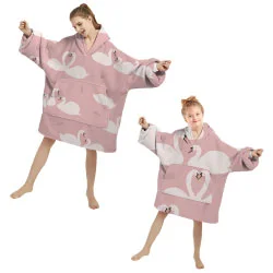 Wool blankets with natural warmth and insulationSwan Love Hoodie Blanket (Adult or Teen)