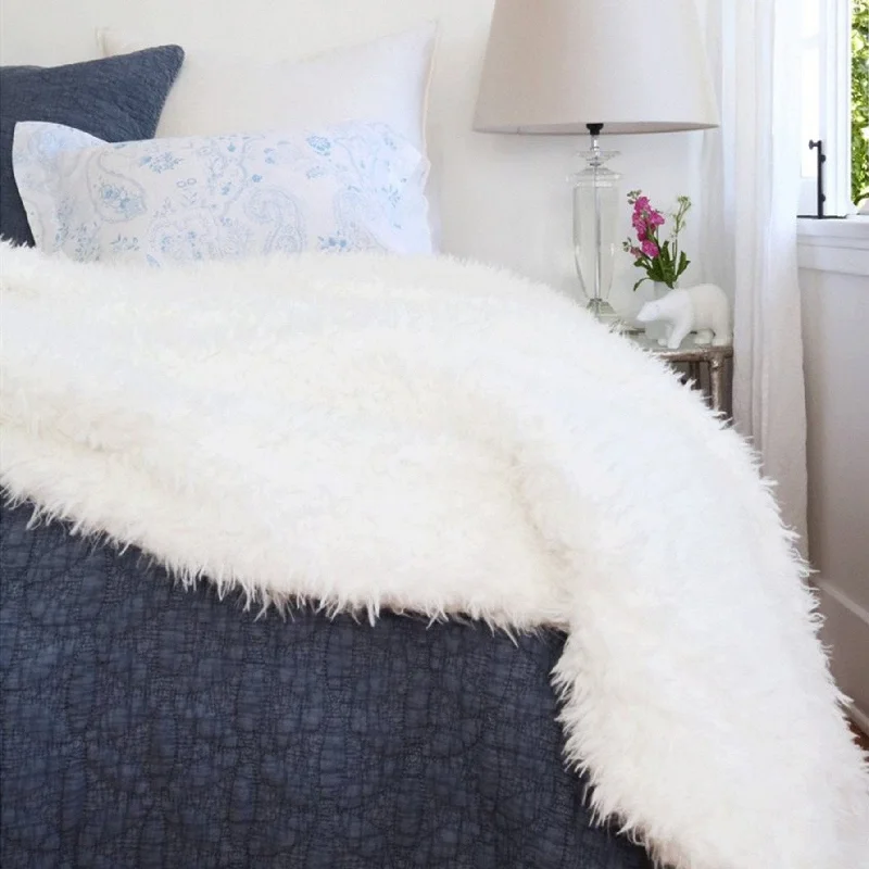 Silk blankets with a smooth and elegant touchTula Oversized Throw by Pom Pom at Home