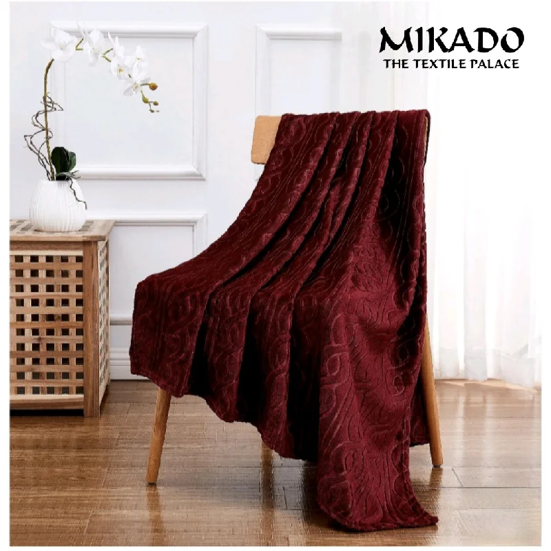 Acrylic blankets for a soft and affordable alternativeUltra Soft Textured Throw - Cable Geometric Embossed Fleece