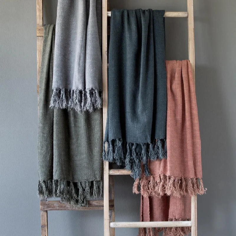 Cashmere blankets for ultimate softness and luxuryWashed Linen Throw