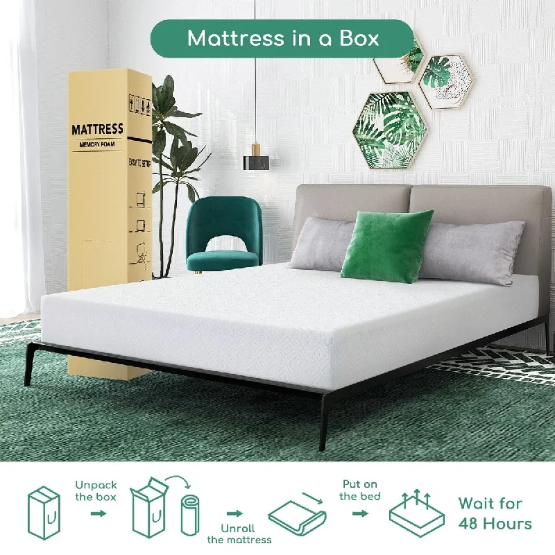 King - size mattresses for spacious master bedrooms10 Inch Bed Mattress with CertiPUR-US Foam for Supportive, Cooler Sleeping & Pressure Relief