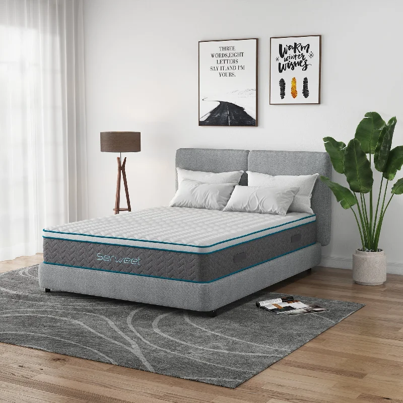 Wool - filled mattresses for natural insulation and moisture - wicking10-Inch Luxury Hybrid Memory Foam Mattress