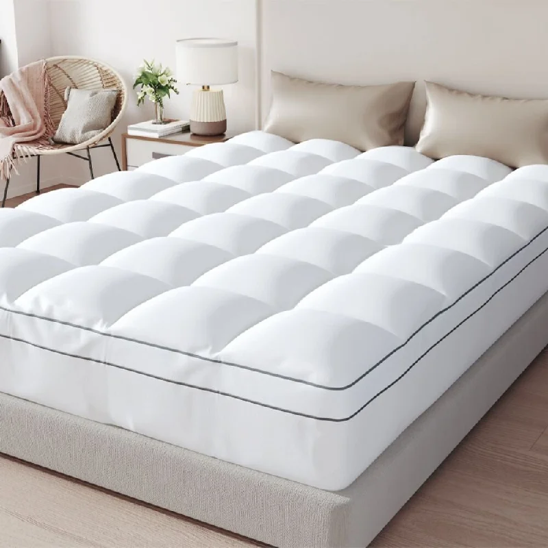 Queen - size mattresses for couples and standard bedrooms4 Inch White Memory Foam Mattress with Plush Pillow Top