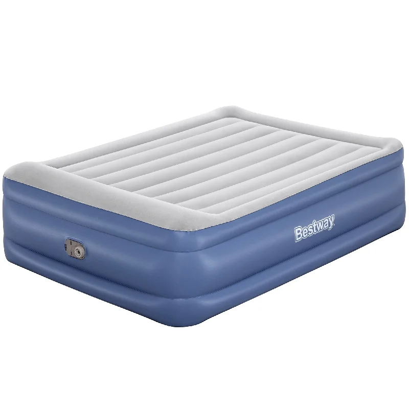 Hybrid mattresses combining foam and innerspring technologyBestway: Tritech Queen 22" Air Mattress - Built-in AC Pump, Auto Inflation & Deflation, Firm Comfort Level, Antimicrobial