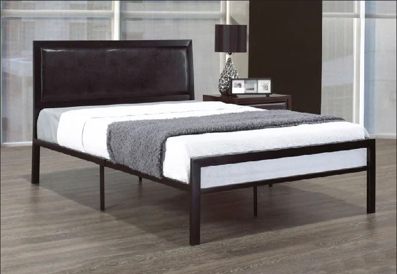 Latex mattresses with natural bounce and breathabilityBlack Metal Padded Headboard Bed