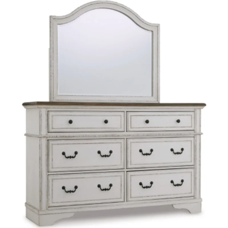 Natural latex and organic cotton blend mattressesBrollyn Dresser and Mirror - Chipped White